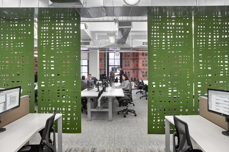 Wool Felt Acoustic Hanging Panels in Office