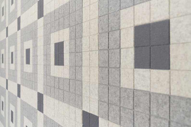 Custom Mosaik Pattern in Shades of Grey